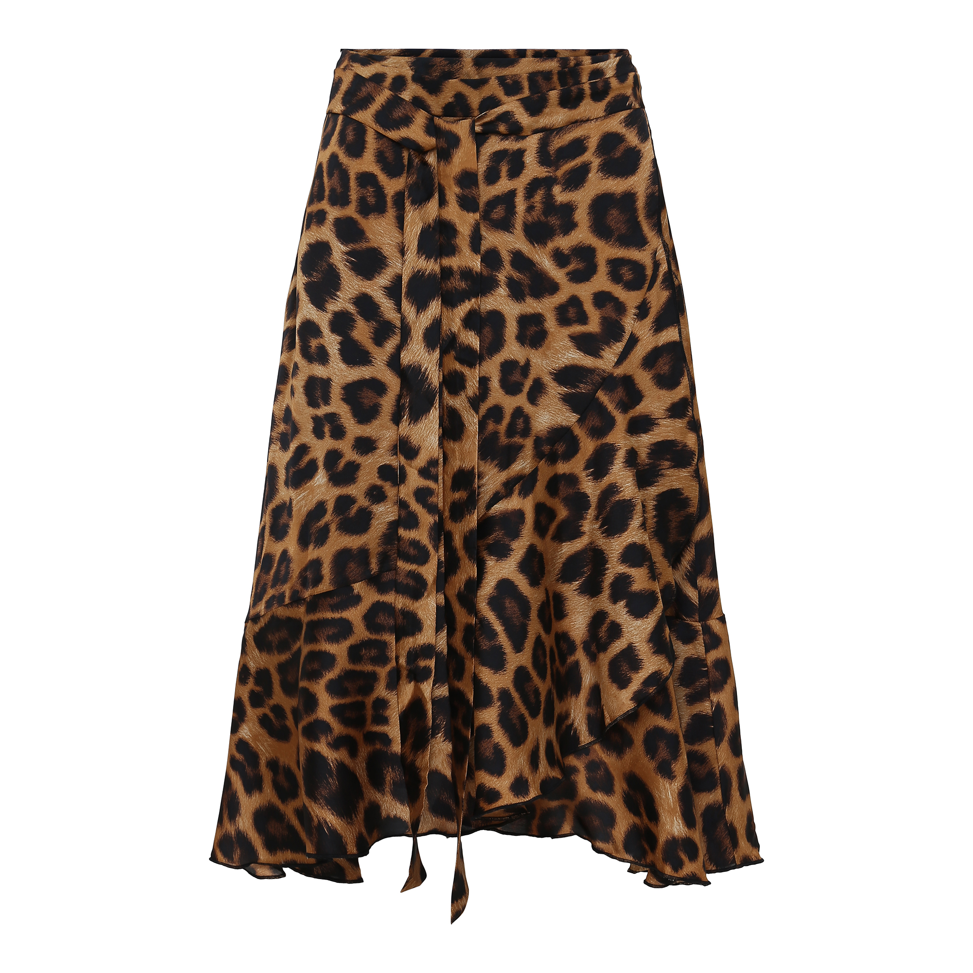 Leopard Ruffle Wrap Skirt (short) | KARMAMIA Copenhagen