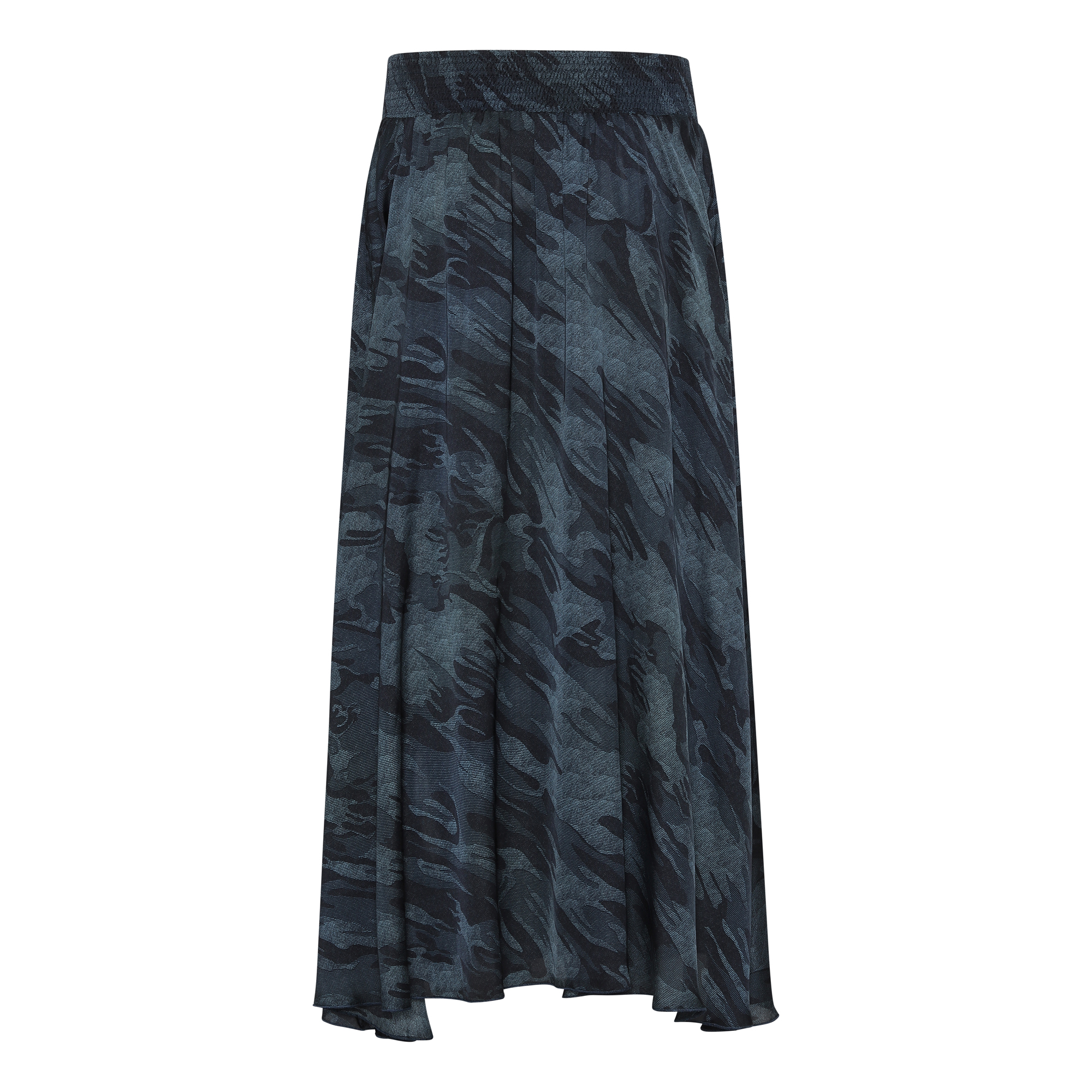 Cassie Skirt – Blue Camouflage | KARMAMIA Copenhagen