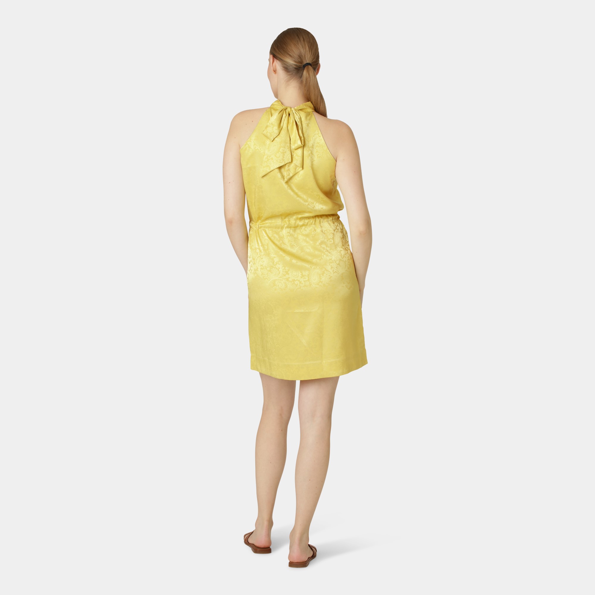 Constance Dress – Yellow Paisley Jacquard | KARMAMIA Copenhagen